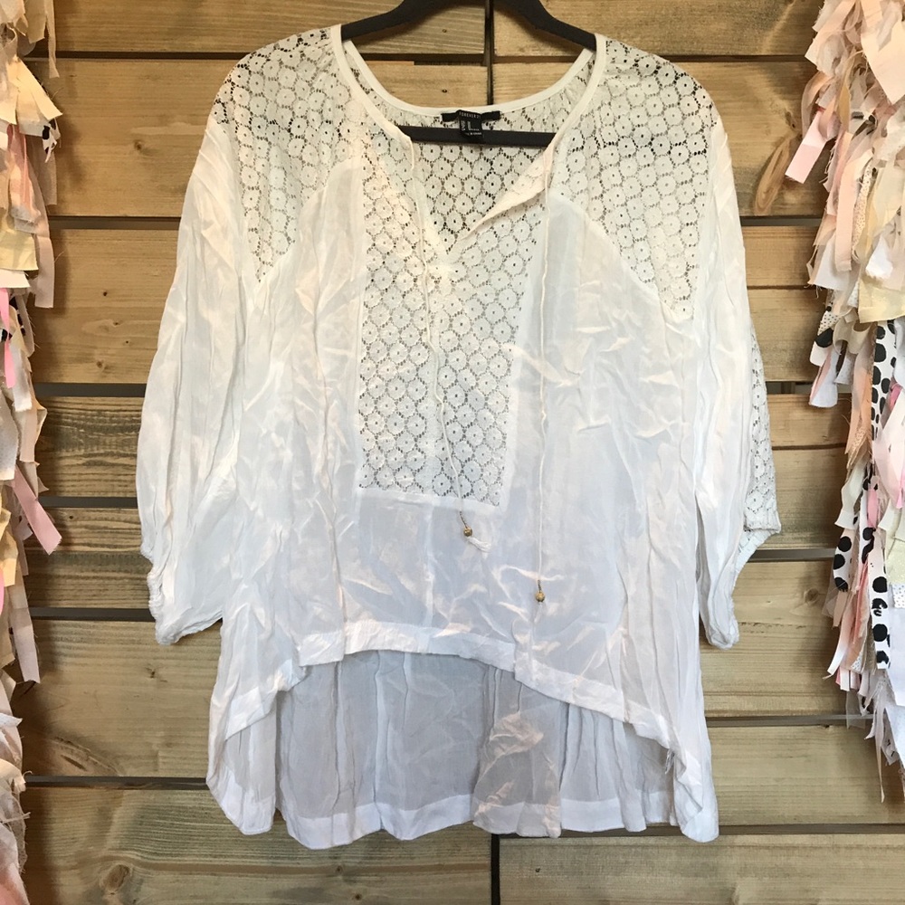 3/4 Sleeve White Top